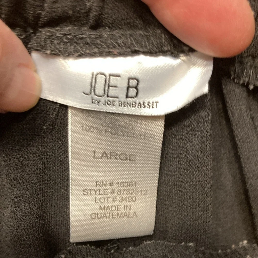 Joe B. Y2K Streetwear Athleisure Black White Side Stripe‎ Jogger Track Pants L/G